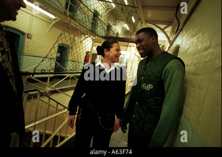 Carcere a Wandsworth, Londra, Inghilterra. Fotografie scattate in una stampa controllata visita nel 1999 per mostrare un pulito carcere Vittoriano. Foto Stock