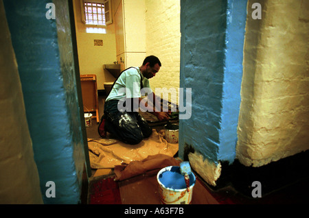 Carcere a Wandsworth, Londra, Inghilterra. Fotografie scattate in una stampa controllata visita nel 1999 per mostrare un pulito carcere Vittoriano. Foto Stock