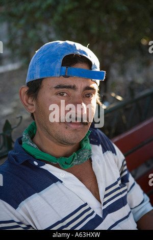 Lustradore aka lustrascarpe uomo Esteli Nicaragua Foto Stock