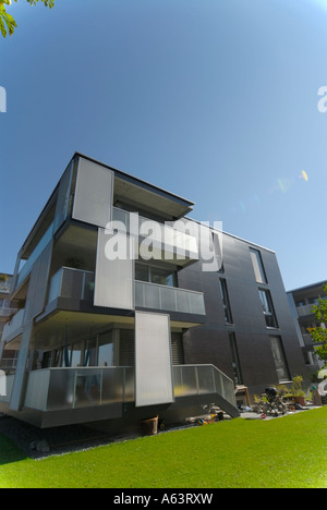 Minergie (basso consumo energetico) casa in Svizzera. Foto Stock