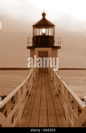 Marshall Point Lighthouse Port Clyde Maine USA Foto Stock