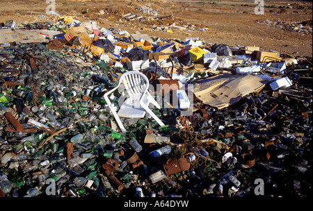 Dumping illegale isola di Fuerteventura isole Canarie Spagna Foto Stock