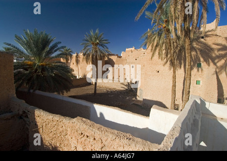 Il giardino delle palme a Ghadames, Ghadamis, Libia, Patrimonio Mondiale dell Unesco Foto Stock