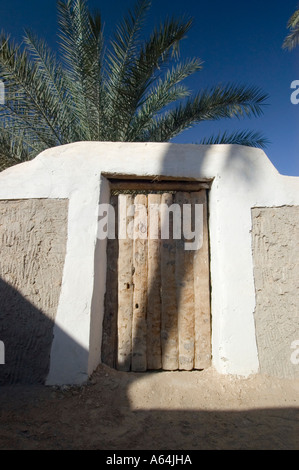 Il giardino delle palme a Ghadames, Ghadamis, Libia Foto Stock