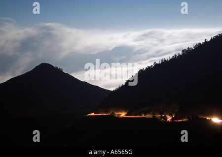 Taroko Gorge National Park Hohuanshan Hehuan mountain auto sentieri di luce Foto Stock