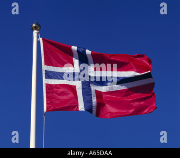 Bandiera norvegese, Norvegia Foto Stock