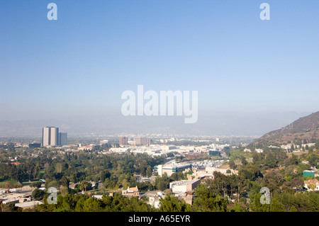 Vista della Warner brothers uffici e studi da sopra. Foto Stock