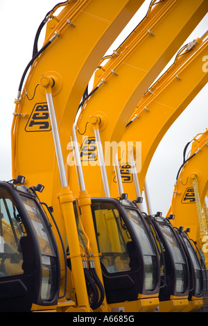 JCB Escavatori - Costruzione, agricolo, e apparecchiature per la manipolazione del materiale. Derby, Derbyshire, Regno Unito Foto Stock