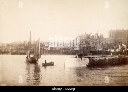 Folkestone Harbour 1890 Foto Stock