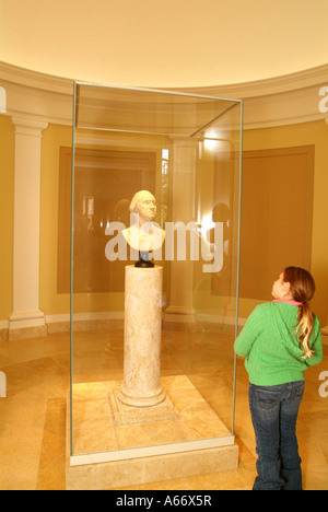 Busto di George Washington a Mount Vernon del centro visitatori Foto Stock
