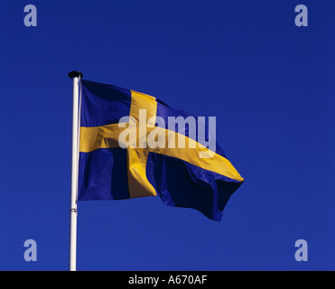 Bandiera svedese, Svezia Foto Stock