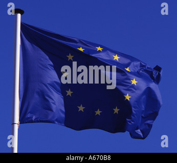 Bandiera dell'Unione europea, Unione Europea Foto Stock