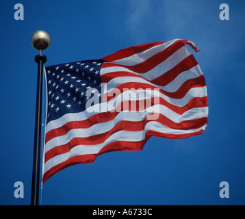 Bandiera americana negli Stati Uniti d'America Foto Stock