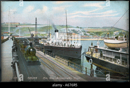 Dover Harbour cartolina Foto Stock