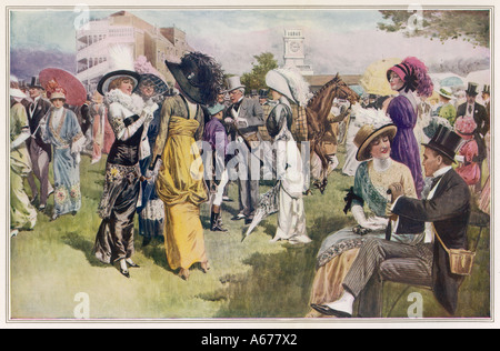 Sociale giornata di coppa a Ascot Foto Stock