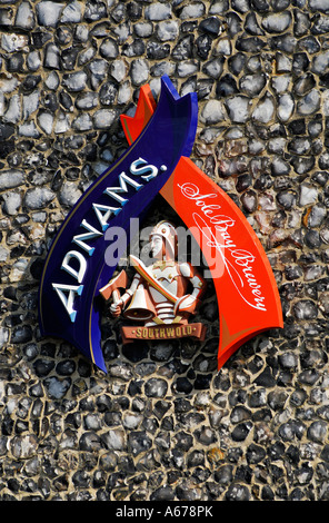 Adnams brewery segno, southwold, Suffolk, Inghilterra Foto Stock