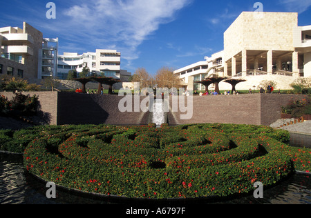 California Los Angeles il Getty Center giardino centrale Foto Stock