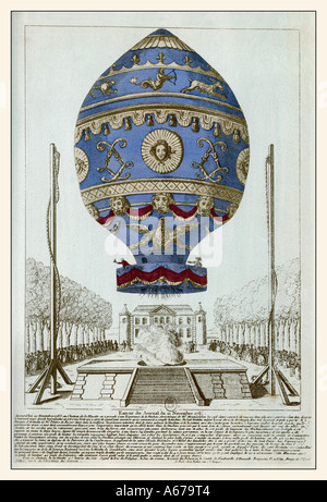 Montgolfier presidiati Foto Stock