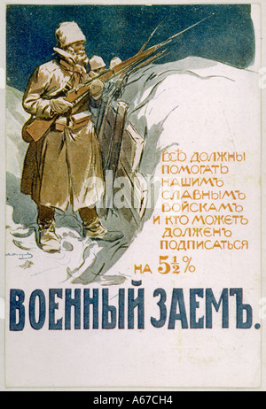 Soldati russi WW1 Foto Stock