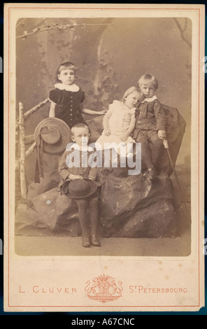 Bambini russi 1880 Foto Stock