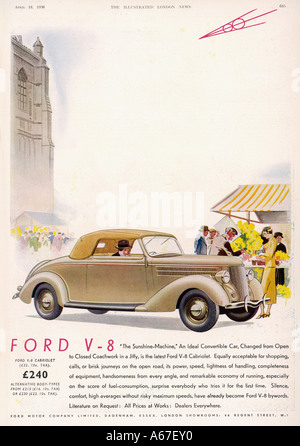 Ford V8 Cabrio Foto Stock