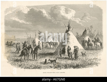 Native American Tepees Foto Stock