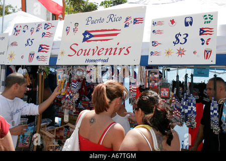 Miami Florida,Little Havana,Calle Ocho,annuale,ispanica Latino etnia immigranti minoritari immigranti minoritari,festival,festival,celebrazione,fiera,evento,Pue Foto Stock