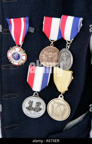 Miami Florida,Jose Marti Park,Riverday Celebration,festival,fiera,Miami River,acqua,ecologia,Sons of Union Veterans of Civil War Medals,medall Foto Stock