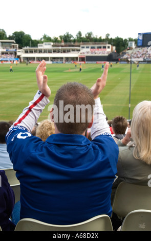 Sostenitore di cricket Foto Stock