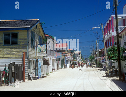 Front Street San Pedro Ambergris Caye Belize Caraibi Foto Stock