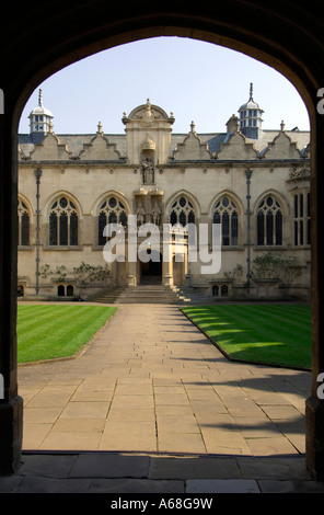 Oriel College Quad anteriore Foto Stock