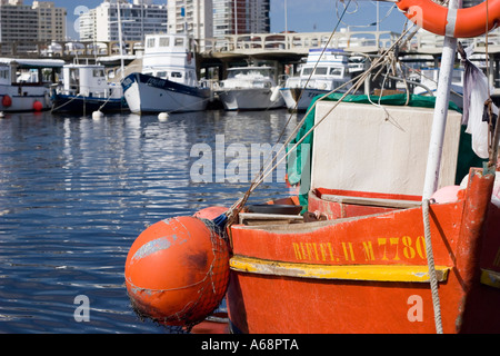 Barche ormeggiate a Punta del Este Harbour Foto Stock