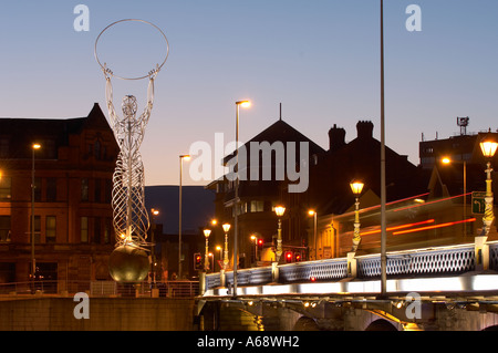 Tempo di notte in scena a Belfast Irlanda del Nord Foto Stock