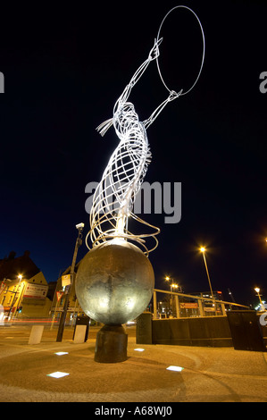 Tempo di notte in scena a Belfast Irlanda del Nord Foto Stock