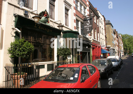 Regno Unito Londra Soho Greek Street L'Escargot ristorante Foto Stock