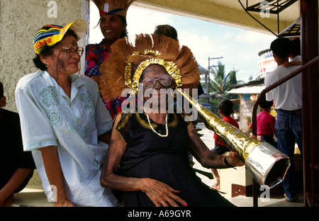 Filippine Panay Ibajay Ati Atihan festival festaioli Foto Stock