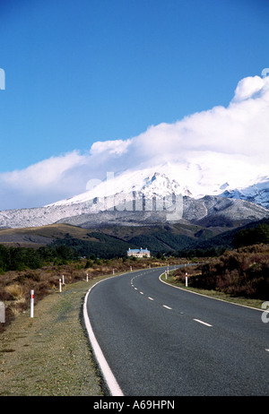 Strada che porta al Monte Ngauruhoe, Nuova Zelanda Foto Stock