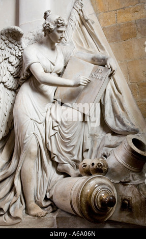 Il memoriale di ornati a maggiore generale Barnard Foord Bowes a Beverley Minster, nello Yorkshire, Regno Unito. Foto Stock