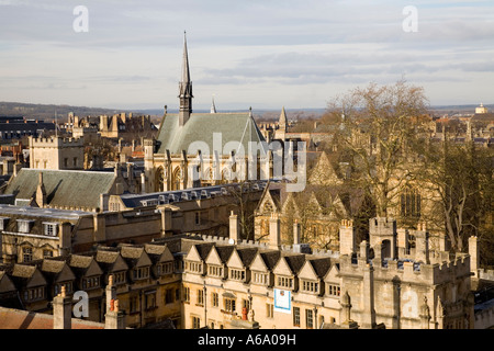 Brasenose e Exeter College da Santa Maria Vergine, Oxford, UK. Foto Stock