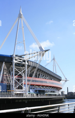 Cardiff Millennium Stadium che ha tenuto molti FA Cup finale e del Sei Nazioni di rugby Foto Stock