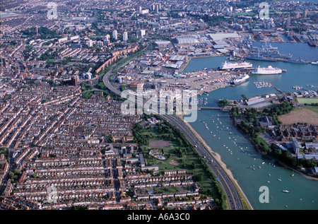 Vista aerea di Portsmouth Hampshire REGNO UNITO Foto Stock