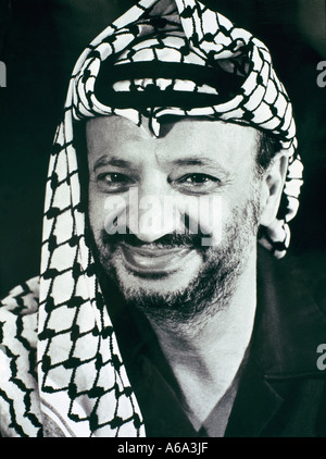 Il presidente palestinese Yasser Arafat Foto Stock