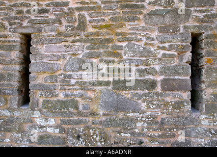 Tradizionale medievale vecchio muro di pietra con la freccia windows adatto per gli sfondi Foto Stock