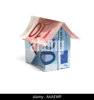 Casa fatta di Euro Foto Stock