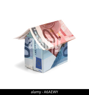 Casa fatta di Euro Foto Stock