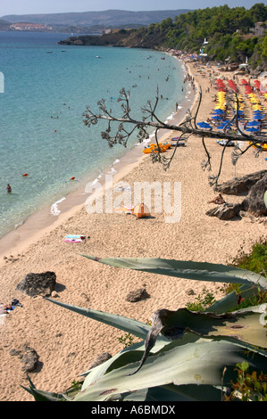 Cefallonia, Makrys Gialos Beach, Mar Ionio, Grecia Foto Stock