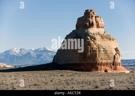 Formazione rocciosa conosciuta come la chiesa Rock in Canyonlands Utah Foto Stock