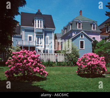 Costruito tradizionalmente casa di legno nella pittoresca cittadina portuale di Lunenburg Nova Scotia Canada Foto Stock