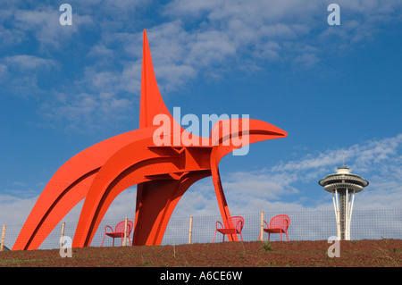 Alexander Calders Eagle in Seattle Art Museum Olympic Sculpture Park Seattle Washington Foto Stock