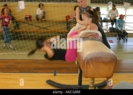 Centro di formazione di ginnastica artistica a Curitiba - scuola per ragazze Foto Stock